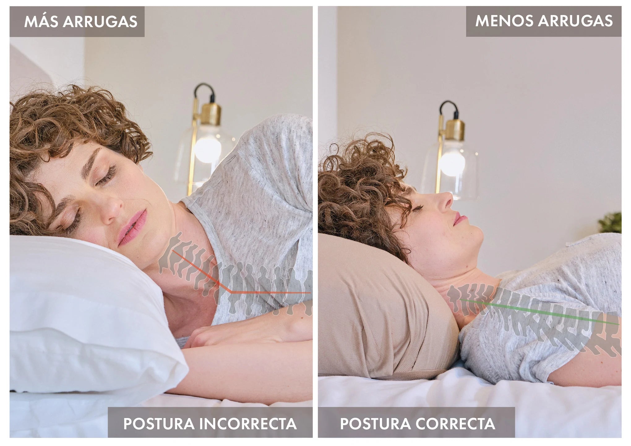 Almohada de belleza antiarrugas para el cuidado del cuello